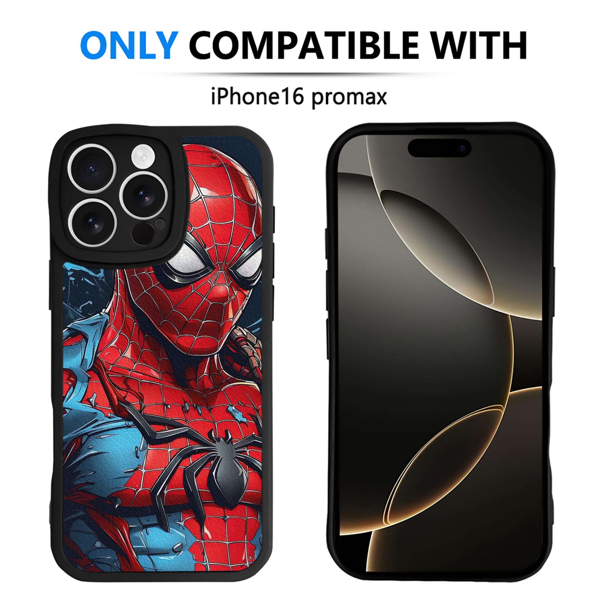 Spider Man スパイダーマン 【iPhone 16シリーズ対応】シリコンスマホケース（レザー調） 材質：シリコン